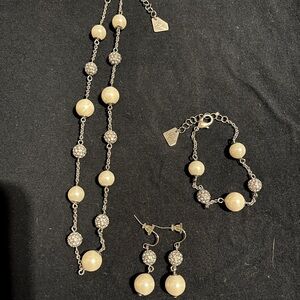 Vintage Park Lane pearl and rhinestone set